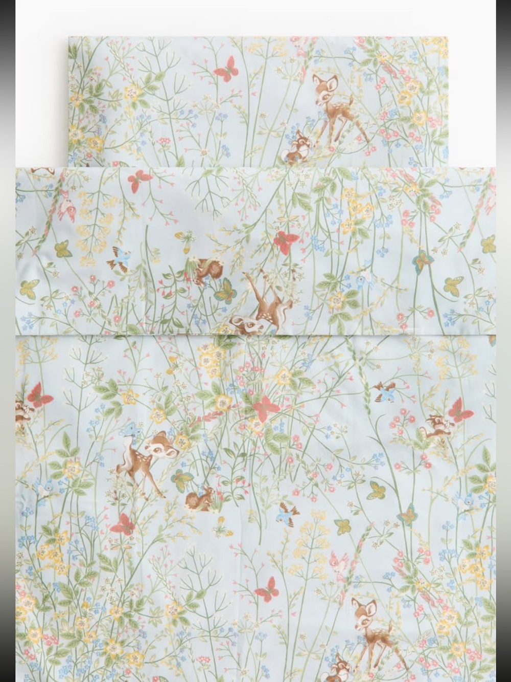 DISNEYXSANDERSON H&MHOME
CRIB DUVET COVER SET in light blue